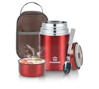 Dreamhigh® Termo para Comida 800 ml, Recipiente Térmico para Comida, Frasco Acero Inoxidable Contenedor Térmico con Bolsa Aislada e Cuchara Plegable, para Adultos Niños-Sin BPA (Rojo)
