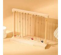 Dreamhousey Soporte de joyería venta collar exhibición soporte de joyería colgante collar almacenamiento rack, accesorios de joyería, collar pulsera collar exhibidor rack (color madera)