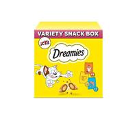 Suplemento alimenticio para gatos DREAMIES™ Variety Snack Box (sabor pollo, queso y salmón) - 12x60g