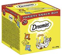 Suplemento alimenticio para gatos DREAMIES™ Variety Snack Box (sabor pollo, queso y salmón) - 12x60g