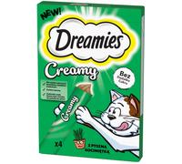 DREAMIES Creamy: golosinas para gatos con hierba gatera, 4 x 10 g