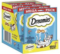 Dreamies Klassiker Katzensnacks - Katzenleckerli con knuspriger Textura y cremoso Relleno - 4 x 180 g