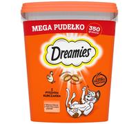 DREAMIES Mega Box 350 g - alimento complementario para gatos adultos, con delicioso pollo