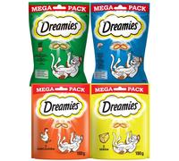DREAMIES Mega Pack 4x180g - Golosinas para gatos con mezcla de sabores