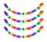 Dreamil 4 guirnaldas de papel multicolor, trébol de cuatro hojas, guirnaldas decorativas para fiestas de cumpleaños, bodas, Navidad, Pascua y más