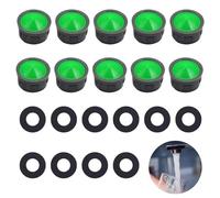 Dreamil Aireador de grifo, 10 unidades, regulador de chorro para grifo, colador con junta y filtro ABS, boquilla mezcladora, aireador, ahorro de agua, piezas de repuesto para baño y cocina