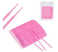 Dreamil Microaplicador, 400 unidades, micropinceles desechables, micro cepillos para pestañas, bastoncillos de limpieza de maquillaje, limpieza (rosa/morado claro/azul) (rosa, 400 unidades)