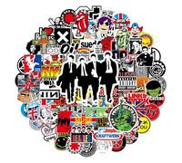 Dreamil Rock Band Punk Pegatinas 100 Unidades Rock Band Pegatinas Classic Rock Pack Impermeable Vinilo Pegatinas Cool Metal Punk Música Pegatinas para Ordenador Portátil Scrapbook Motocicleta Maleta
