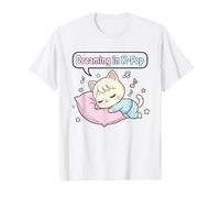 Dreaming in K-Pop - Linda Camisa de Gato durmiendo para niñas Camiseta