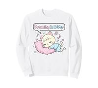 Dreaming in K-Pop - Linda Camisa de Gato durmiendo para niñas Sudadera