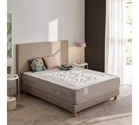 Dreaming Kamahaus Hybrid Colchón Muelles + Visco, Espuma con Memoria, Blanco, 160 x 200