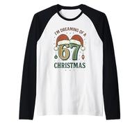 Dreaming of 67 Christmas, Divertido Meme de Brainrot, Novedad gráfica Camiseta Manga Raglan