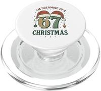 Dreaming of 67 Christmas, Divertido Meme de Brainrot, Novedad gráfica PopSockets PopGrip para MagSafe
