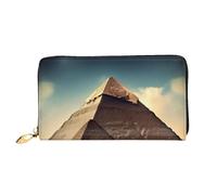 Dreaming of The Pyramids of Khufu - Cartera de piel para mujer, múltiples compartimentos para tarjetas y tarjetas de crédito, Black, Talla única, Contemporáneo