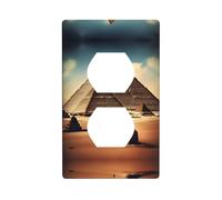 Dreaming of the Pyramids of Khufu - Kit de placa de pared de doble cara, cubierta de toma de corriente, tamaño estándar: 11,4 x 7,9 cm