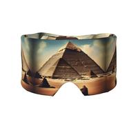 Dreaming of The Pyramids of Khufu - Máscara ajustable para dormir y orejeras, diadema unisex para dormir de lado (26.8 x 4.3 pulgadas), cubierta cómoda para viajes en interiores y exteriores, para
