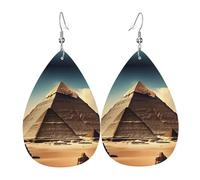 Dreaming Of The Pyramids Of Khufu - Pendientes de cuero para mujer, adecuados para el uso diario, viajes y viajes.