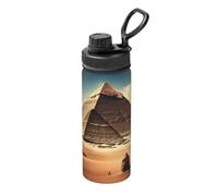 Dreaming of the Pyramids of Khufu - Taza aislada al vacío impresa de 18 onzas, adecuada para montañismo, camping, gimnasio, oficina y uso diario