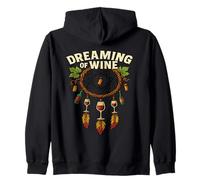 Dreaming of Wine - Divertido atrapasueños Boho para Amantes del Vino Sudadera con Capucha