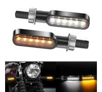 DREAMIZER 2PCS Indicadores de Motocicleta Aprobados E 12V Mini Indicador Universal Luz Ámbar indicador impermeable M8 para Cruiser Chopper Scooter Quad