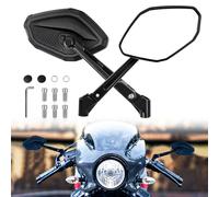 DREAMIZER Espejo retrovisor para motocicleta de 8mm y 10mm, Espejos laterales para motocicletas Compatible con Yamaha MT03 MT07 TMAX Kawasaki Z1000 Z750 Honda CB250F CRF250 XL700 Suzuki GSR600 VZR1800