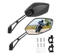DREAMIZER Espejos Retrovisores Moto, con Tornillos de M8 M10, con soporte para Manillar de 7/8 Pulgadas, Compatibles con Yamaha Honda Aprilia Kymco MT01 MT07 MT08 MT09 CBF1000 GSX1400 (Pentágono)
