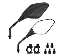 DREAMIZER Espejos Retrovisores Moto, con Tornillos de M8 M10, con soporte para Manillar de 7/8 Pulgadas, Compatibles con Suzuki Aprilia Kawasaki ATV Scooter Dirt-Bike Moped E-bike Roller