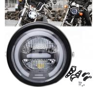 DREAMIZER Faro LED Redondo para Motocicleta de 6.5", Compatible con Harley Honda Suzuki Yamaha Kawasaki Triumph Cafe Racer