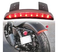 DREAMIZER Luz Trasera Led Para Motocicleta Guardabarros Fender Stop Trasero negro ahumado picado Placa de borde del guardabarros trasero para Sportster XL883 N 1200 N XL1200 V XL1200 X