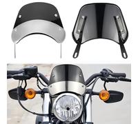 DREAMIZER Parabrisas de Motocicleta Premium Duradero y Universal para Cruceros, Motos Touring y Motos Deportivas con Faros de 5"-7".