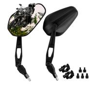 DREAMIZER Retrovisores Moto Homologados E9, 7/8 "22 mm Espejo Plegable Motocicleta, Espejo Lateral con tornillos M8 M10 Compatible para Yamaha Honda Kawasaki Suzuki Benelli Scooter Street Bike