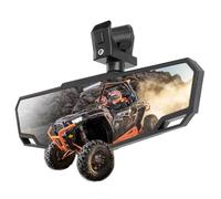 DREAMIZER UTV Espejo Retrovisor Central SXS con Jaulas Antivuelco Redondas de 1,5" a 2", Compatible con Polaris RZR General Pioneer Talon, Can Am Maverick X3 Kawasaki Teryx Mule Arctic Cat Wildcat