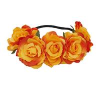 DreamLily Diadema de flores de rosas hawaianas para mujer, corona de flores para fiesta de guirnalda BC12 - - Talla única