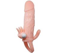 Dreamlove Brave Man Funda Pene Anal y Clitoris Vibrador 16.5 cm Natural - 1 Unidad