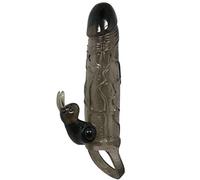 Dreamlove Brave Man Funda Realistica Pene con Rabbit 16.5 cm Negro - 1 Unidad