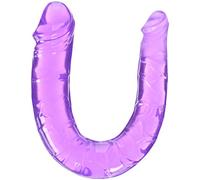 Dreamlove Dildo Doble Lila en Gelatina Flexible - 1 Unidad