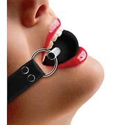 Dreamlove Ouch Bola Mordaza con Cintas de Cuero Negro - 150 gr