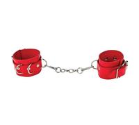Dreamlove Ouch Leather Esposas Rojo - 1 Unidad