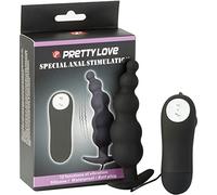 Dreamlove Pretty Love Plug Anal Silicona Estimulación Extra y 12 Modos Vibración Negro - 1 Unidad