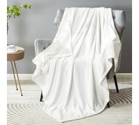 DREAMNINE Manta de Forro Polar súper Suave para sofá de 50 x 60 Pulgadas, Manta Decorativa de Terciopelo sólido y Ligero para Silla, Manta acogedora de Franela de microfelpa para Dormitorio, Color