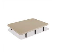 DREAMNITE Base Tapizada Tejido 3D Antideslizante, Estructura 30x40 mm, 5 Barras Transversales, Color Beige, Incluye Patas metálicas de 35cm, Base Tapizada 120 x 190 cm