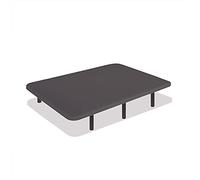 DREAMNITE Base Tapizada Tejido 3D Antideslizante, Estructura 30x40 mm, 5 Barras Transversales, Color Gris, Incluye Patas metálicas de 40cm, Base Tapizada 135 x 190 cm
