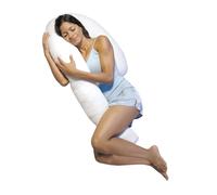 Dreamolino Swan - Almohada ergonómica para dormir de lado - Almohada 7 en 1 - Apoya y actúa estabilizando - Almohada de embarazo - Cojín de lactancia - Almohada corporal transpirable