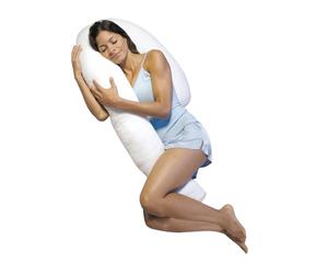 Dreamolino Swan - Almohada para dormir de lado - Apoya y actúa estabilizando - Almohada de maternidad - Almohada de lactancia - Almohada larga transpirable para dormir de lado - Almohada