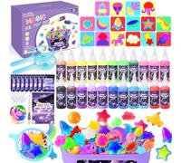 Dreamon Aqua Gelz Set Espacial 53PCS, Kit de Gel de Agua para Niños con 22 Colores y 16 Moldes de Cohete Estrella y Luna, Juego Creativo 3D DIY Educativo y Regalo para Niños y Niñas 3 4 5 6 Años