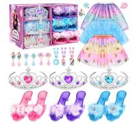 Dreamon Zapatos Princesa Niñas, Disfraz Princesa Niña Tacones 3 4 5 6 Años Regalos Carnaval Halloween Navidad Fiesta de Cosplay