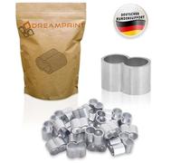 Dreamprint Juego de 10 Abrazaderas de 10 mm, Pinzas de Presión, Abrazaderas de Arrastre, Conector de Cable Con Doble Manguito para Cuerda Expansor, de Lona y Goma