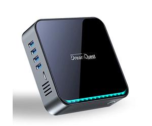 DreamQuest Mini PC Intel N95 16GB RAM 512GB SSD Desktop Computer 4K HDMI | Windows 11 Pro Preinstalado: Listo para su negocio y oficina con funciones de seguridad avanzadas y una interfaz moderna.