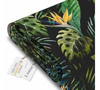 DreamRoots Tela impermeable por metros 600D 220g/m - Tela para tapizar sillas, cojines, sofas - Lona impermeable exterior 160 cm ancho Watercolor on Black 1M