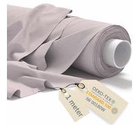 DreamRoots Telas por metro Algodon 1Mx160cm 145 g/m² - Tela para tapizar, cortinas, disfraz, manualidades - Tela de lienzo, Gris claro
